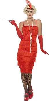 Karnevalový kostým Smiffys Červené šaty kostým 30. léta M