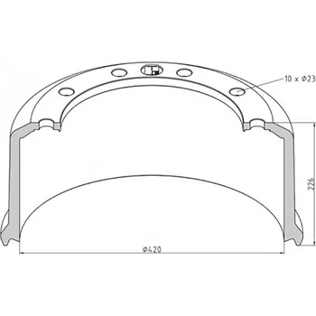 Brzdový buben Brzdový buben pro BPW 420x180 Eco-P se svorníky