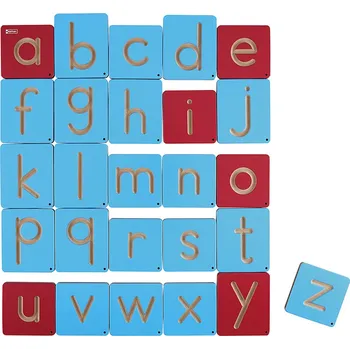 Dřevěná hračka Nathan Trénovací šablony - malá tiskací písmena