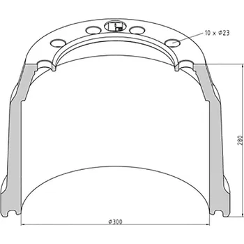 Brzdový buben Brzdový buben SAF 300x200