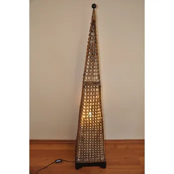 Axin Trading s.r.o. Lampa ratanová vysoká jehlan