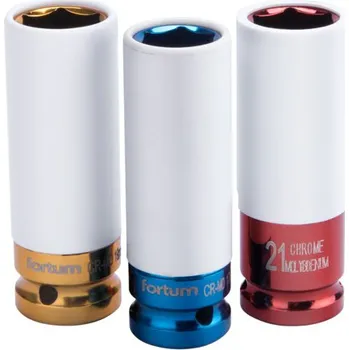 Klíč Hlavice nástrčné rázové 1/2", sada 3ks, 17-19-21mm, L 86mm