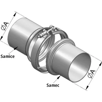 Tlumič výfuku Hrdlo výfukové trubky samice 127mm pro DAF