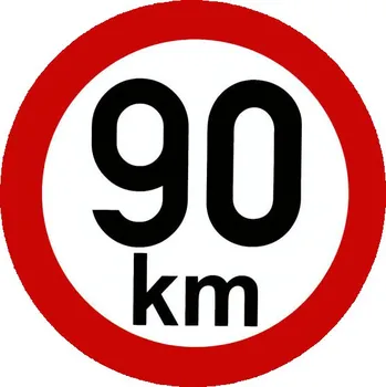 Samolepka - rychlost 90km/h