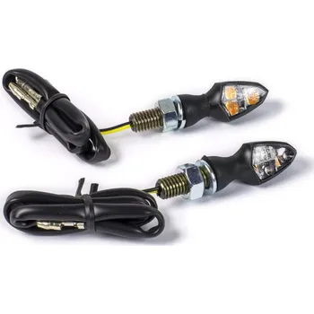 Osvětlení pro motocykl Univerzální mini led blinkry PARTS EUROPE TURN SIGNAL černý kryt / kouřové sklo - PÁR