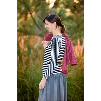 Dámské tričko dámské tričko v černo-bílém proužku