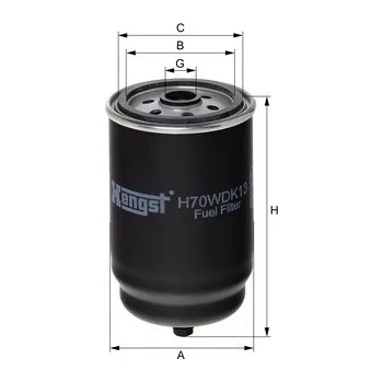 Palivový filtr Palivový filtr HENGST H70WDK14