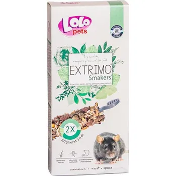 Krmivo pro hlodavce Lolo Pets EXTRIMO SMAKERS tyčinky pro potkany 2ks/100 g