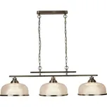 Searchlight 3593-3AB BISTRO závěsné svítidlo E27 3x7W + Sada inteligentní žárovky E14 s dálkovým ovladačem - RGB, WiZ