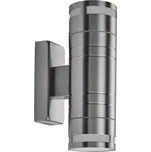 Searchlight 2018-2 LED venkovní nástěnné svítidlo Outdoor & Porche 2x3W | GU10 | 540lm | 3000K | IP44 - nerez + Žárovka zdarma + K nákupu nad 3000 Kč dárek zdarma