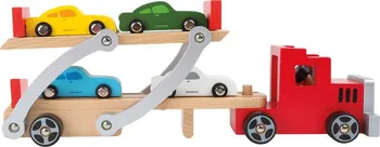 Dřevěná hračka Legler Dřevěný kamión s auty