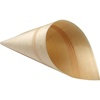 Jednorázové nádobí Kornout dřevěný 18x7cm/ 50ks