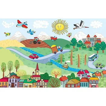 Fototapeta Vliesové fototapety AG Design FTNXXL2483 Vesnice, fototapeta FTN XXL2483 Vendula o rozměru 360x270 cm, lepidlo je součástí