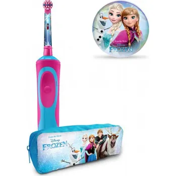 Elektrický zubní kartáček Braun Oral-B Stages Power Kids Frozen + cestovní pouzdro růžový/modrý