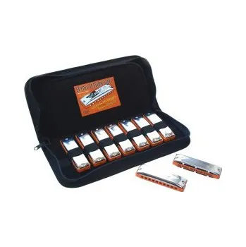 Foukací harmonika C.A. Seydel Sohne Sada Session Steel 9 + pouzdro na 14 harmonik zdarma 33051244