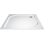 MEREO sprchová vanička 100x100x3 cm čtverec, litý mramor, bez nožiček, bílá