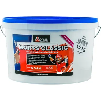 barva na zeď MORYS Classic bílá malířská barva s vysokou bělostí. 15 kg