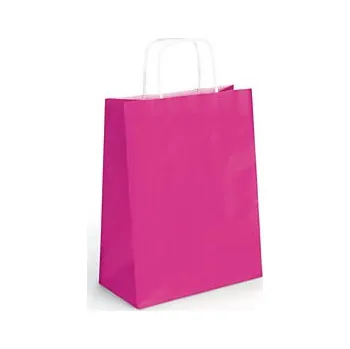Dárková taška Dárkové tašky z kraftového papíru 320x400x120mm, růžové | RAJA - Balení po 1 ks