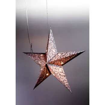 Dekorativní polštářek Led HVĚZDA svítící teplá bílá papírová