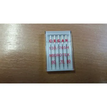 Příslušenství k šicímu stroji Organ jehly do domácích šicích strojů 130/705H Microtex síla 60-80