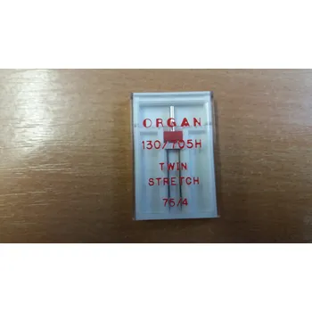 Příslušenství k šicímu stroji Organ dvojjehla Stretch 130/705 H síla 75 rozpich 4 mm