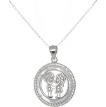 Dámský stříbrný náhrdelník pro zamilované AGS469/45F