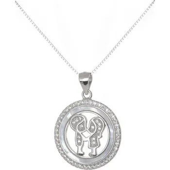 Náhrdelník Dámský stříbrný náhrdelník pro zamilované AGS469/45F