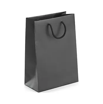 Matná taška se strukturovaným povrchem 190x270x100mm, černá, kroucené úchyty - Balení po 1 ks