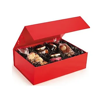 Dárkové krabice s magnetickým uzávěrem 375x265x65mm, červená - Balení po 1 ks