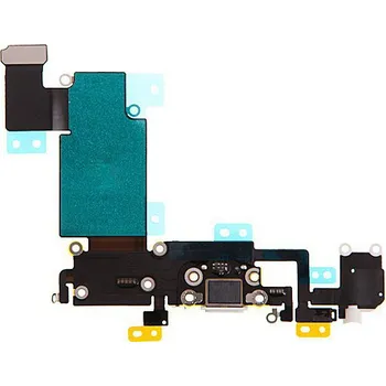Napájecí a datový konektor s flex + audio konektor jack + GSM anténa + mikrofony pro Apple iPhone 6S Plus - bílý - kvalita A+