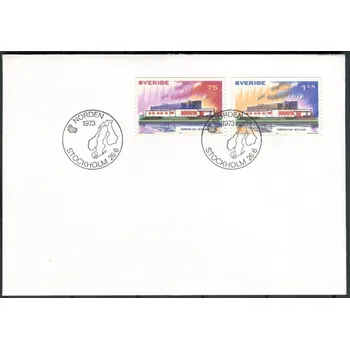 Poštovní známka Švédská pošta (1973) FDC 808 - 809 - Švédsko - SEVER: Dům severu