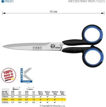 Krejčovské nůžky Nůžky KRETZER FINNY PROFI 772015