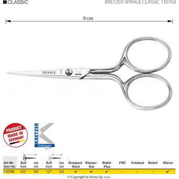 Krejčovské nůžky Nůžky KRETZER SPIRALE CLASSIC 110709