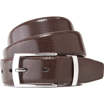 Opasek Vincenzo Boretti luxusní kožený pásek tmavě hnědý- hadí vzor délka: 90cm