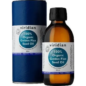 Přírodní produkt Viridian 100% Organic Golden Flax Seed Oil 200 ml