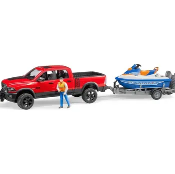 autíčko Bruder 2503 Auto Ram 2500 s vodním skútrem