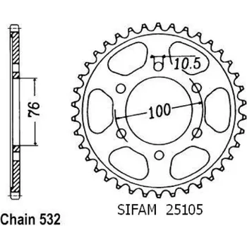 Řetězová sada pro motocykl Sifam Rozeta pro Suzuki 25105CZ42