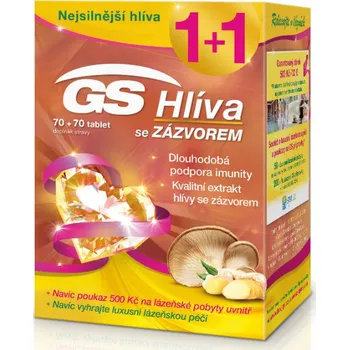 GS Hlíva se zázvorem 70 + 70 tbl. Přírodní produkt GS Hlíva se zázvorem 70 + 70 tbl.