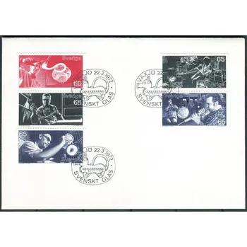 Poštovní známka Švédská pošta (1972) FDC 746 - 750 - Švédsko - Švédské sklo
