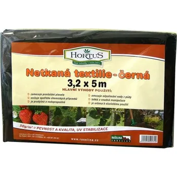 Mulčovací textilie NETKANÁ TEXTILIE ČERNÁ 3,2x5m