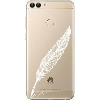 Pouzdro na mobilní telefon iSaprio Writing By Feather white Huawei P Smart