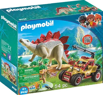 Stavebnice Playmobil Playmobil 9432 Výzkumné auto se stegosaurem