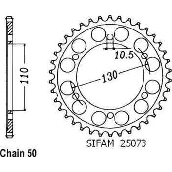 Řetězová sada pro motocykl Sifam Rozeta pro Yamaha 25073CZ47