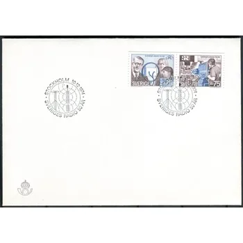 Poštovní známka Švédská pošta (1974) FDC 889 - 890 - Švédsko - 50 let švédského rozhlasu