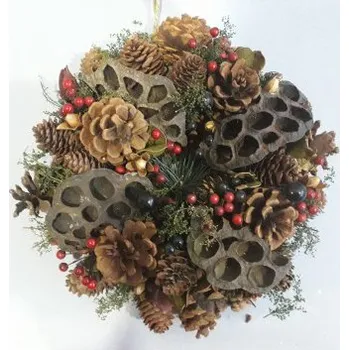 Věnec Věnec šišky lotosy HMK-9011-2