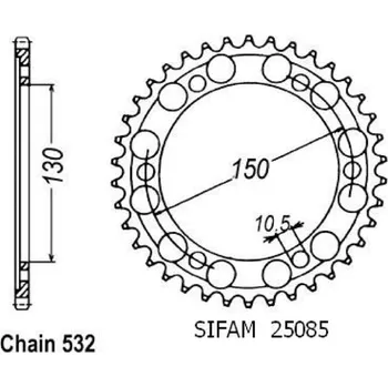 Auto-moto Sifam Rozeta pro Yamaha 25085CZ47
