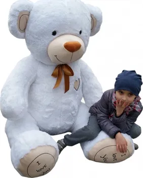 Plyšová hračka Baby Nellys Obr plyšový medvěd bílý 190 cm