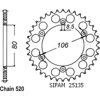Motodíl Sifam Rozeta pro Aprilia 25135CZ45