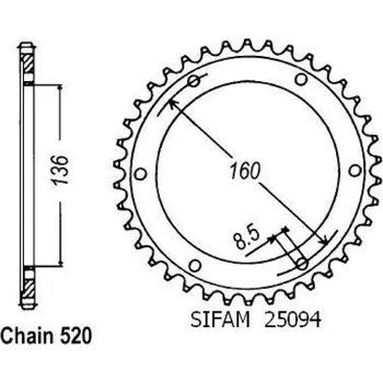 Motodíl Sifam Rozeta pro Aprilia 25094CZ46
