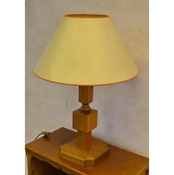 Lampička Masivní dřevěná stolní lampa 72cm